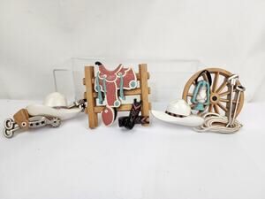 3 pc Set Burwood Southwest Cowboy Western Wall Decor Teal Turquoise Made in USA